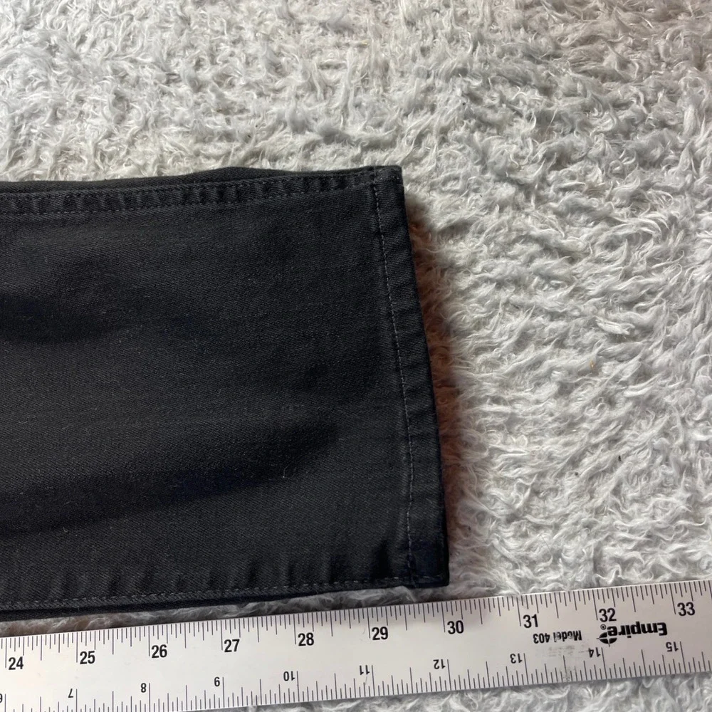 J.Crew Denim Black Straight Leg Button Fly Jeans Womens 29 High Rise Stretch